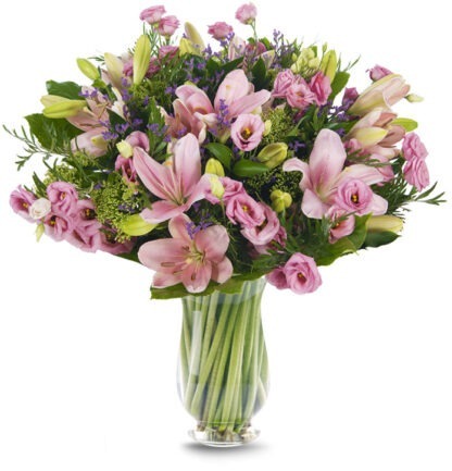 זר פרחים רומנטי בפריז – זר סגול ורוד רומנטי - פרחי עירית, משלוחי פרחים וחנויות פרחים בתפוצה ארצית