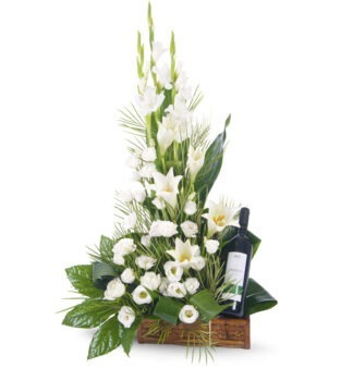 סידור פרחים יוקרתי בלבן – סידור חגיגי ומרשים בלבן - פרחי עירית, משלוחי פרחים וחנויות פרחים בתפוצה ארצית