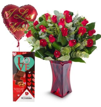 דיל אהבה ראשונה - מארז רומנטי - פרחי עירית, משלוחי פרחים וחנויות פרחים בתפוצה ארצית