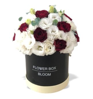 קופסת פרחים פראג – קופסת פרחים בלבן ואדום - פרחי עירית, משלוחי פרחים וחנויות פרחים בתפוצה ארצית
